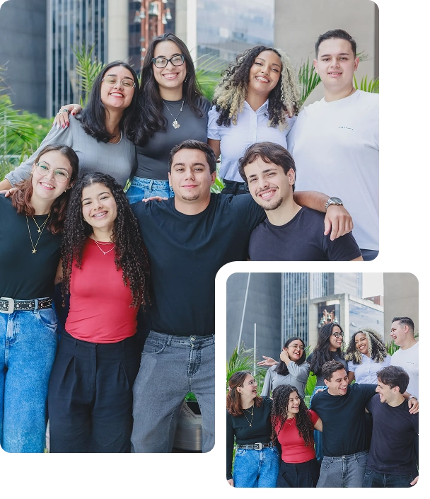 Imagem dos integrantes do estágio do Bradesco